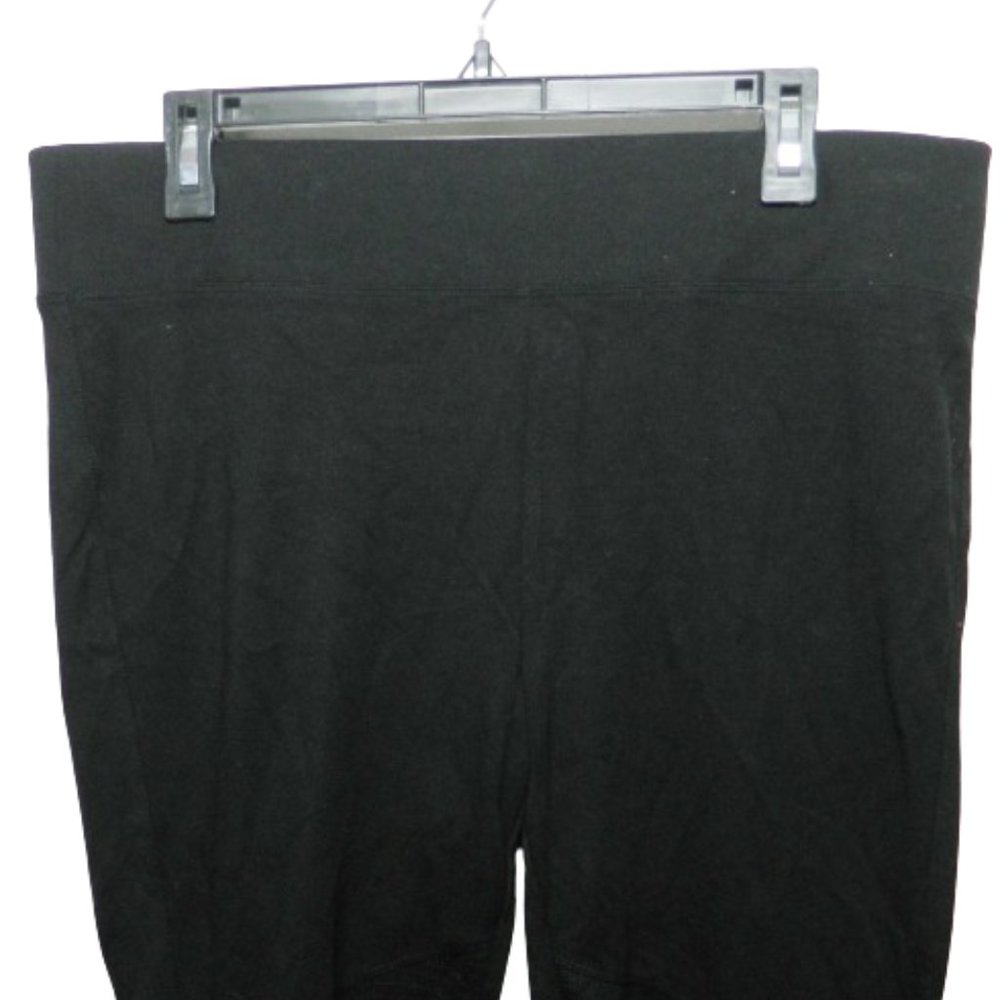 Andrew Marc New York $60 Black Fitness Long Tights Black Sz 1X NWT! - Picture 2 of 4